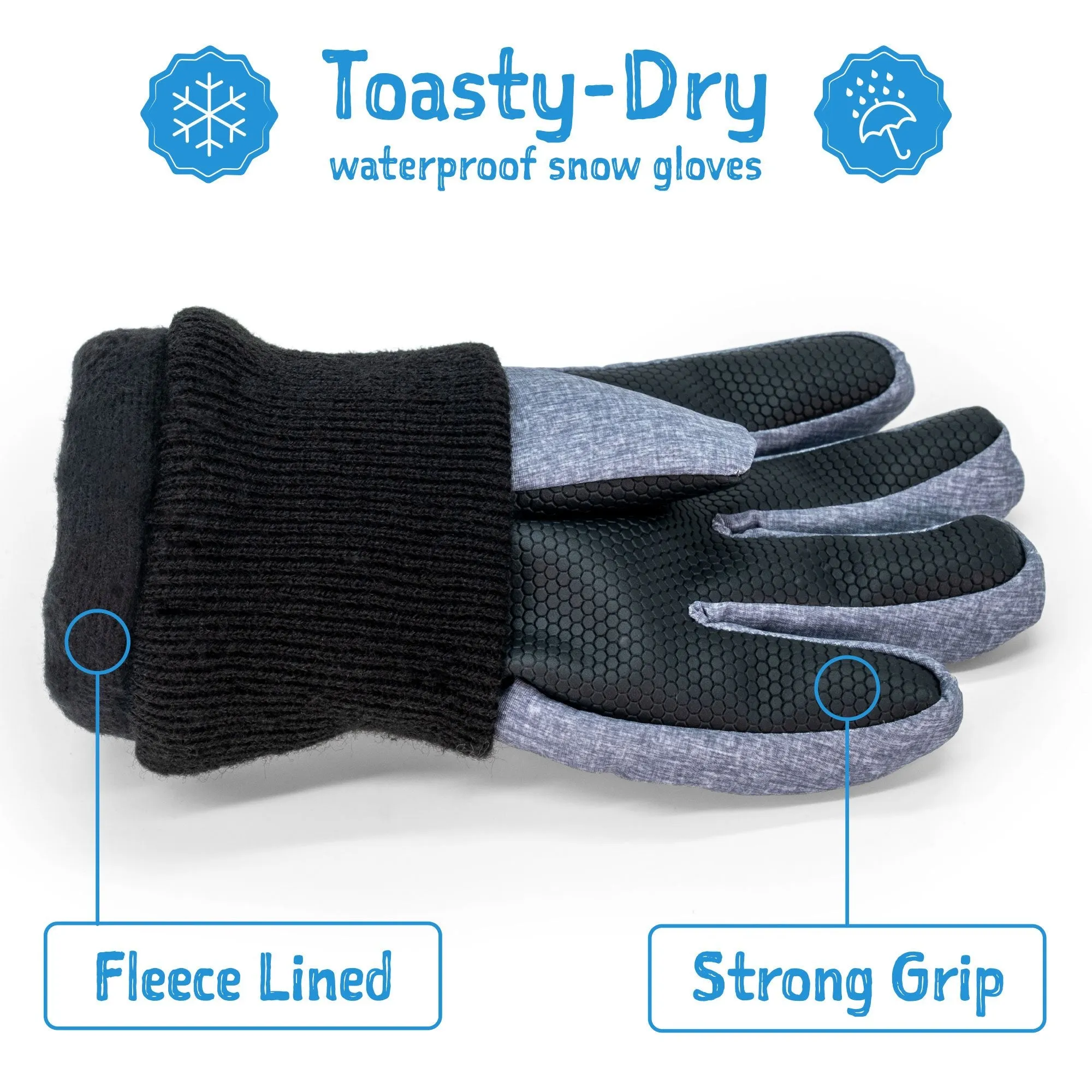 Toasty-Dry Waterproof Snow Glove: Winter Sun