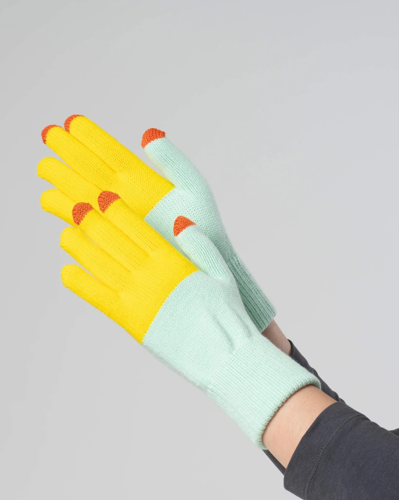 Verloop: Colorblock Touchscreen Gloves - Jade Yellow