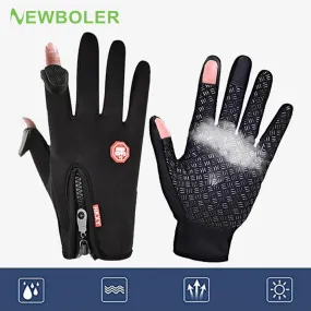 Waterproof Cycling Gloves 2 Finger Flip Skin-friendly And Soft Women Men's Cycling Gloves For Fishing Cycling Running