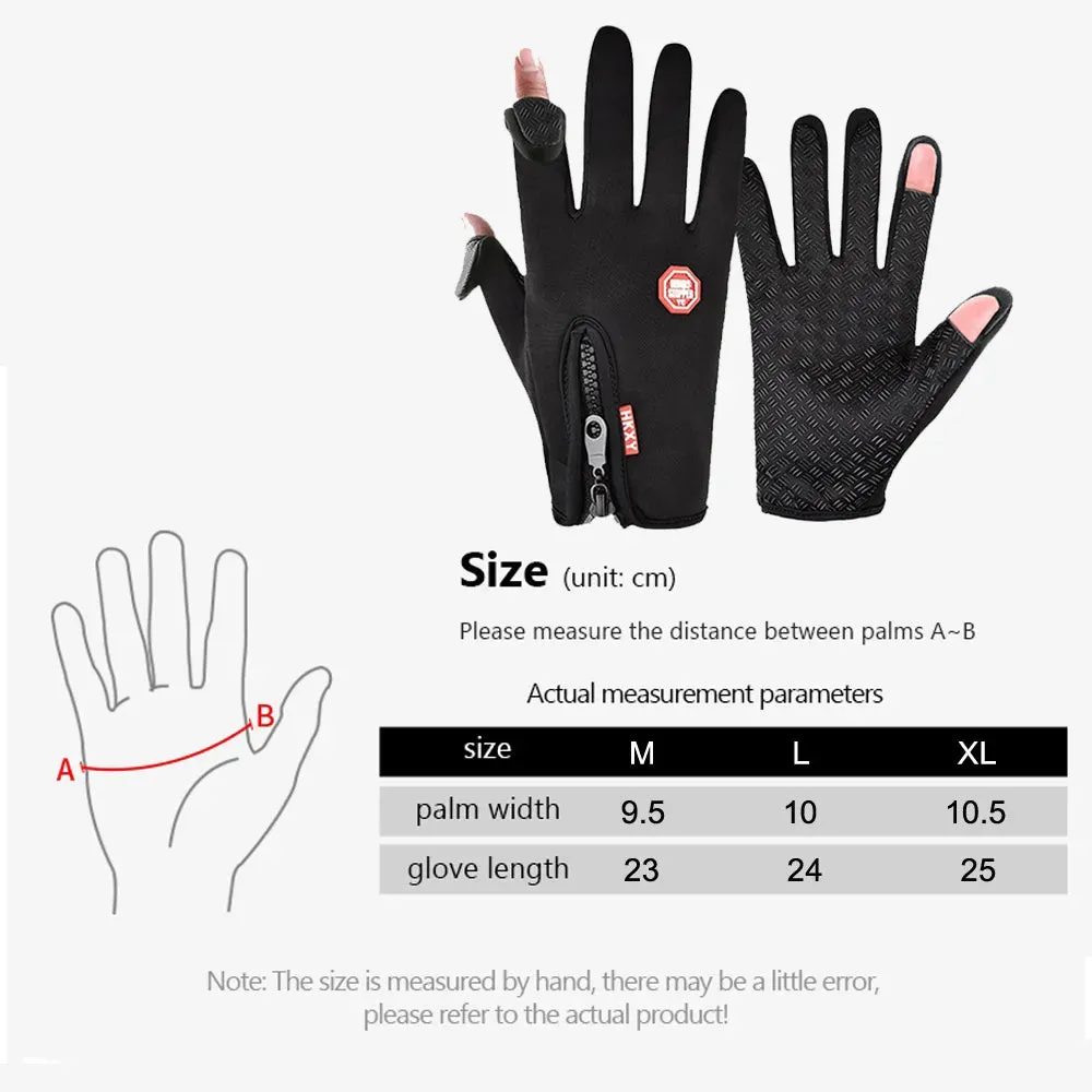 Waterproof Cycling Gloves 2 Finger Flip Skin-friendly And Soft Women Men's Cycling Gloves For Fishing Cycling Running