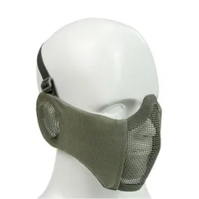 WoSporT Half Face Metal Net Field  Ear Protection Outdoor Cycling Steel Mask(Grey)